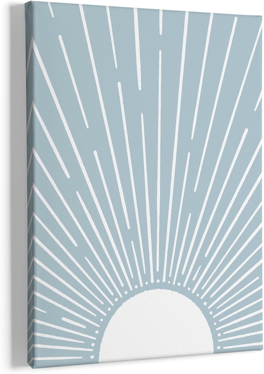 HIWX Boho Sunrise Canvas Wall Art - Boho Office & Bathroom Decor - 11x14 (Blue)