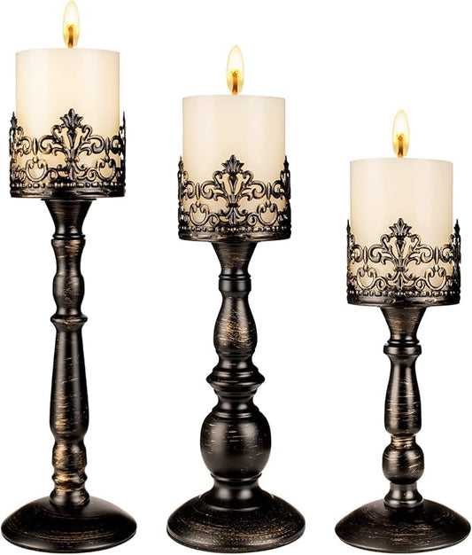 Vintage Candle Holder for Table Centerpiece Gothic Candle Stand Set