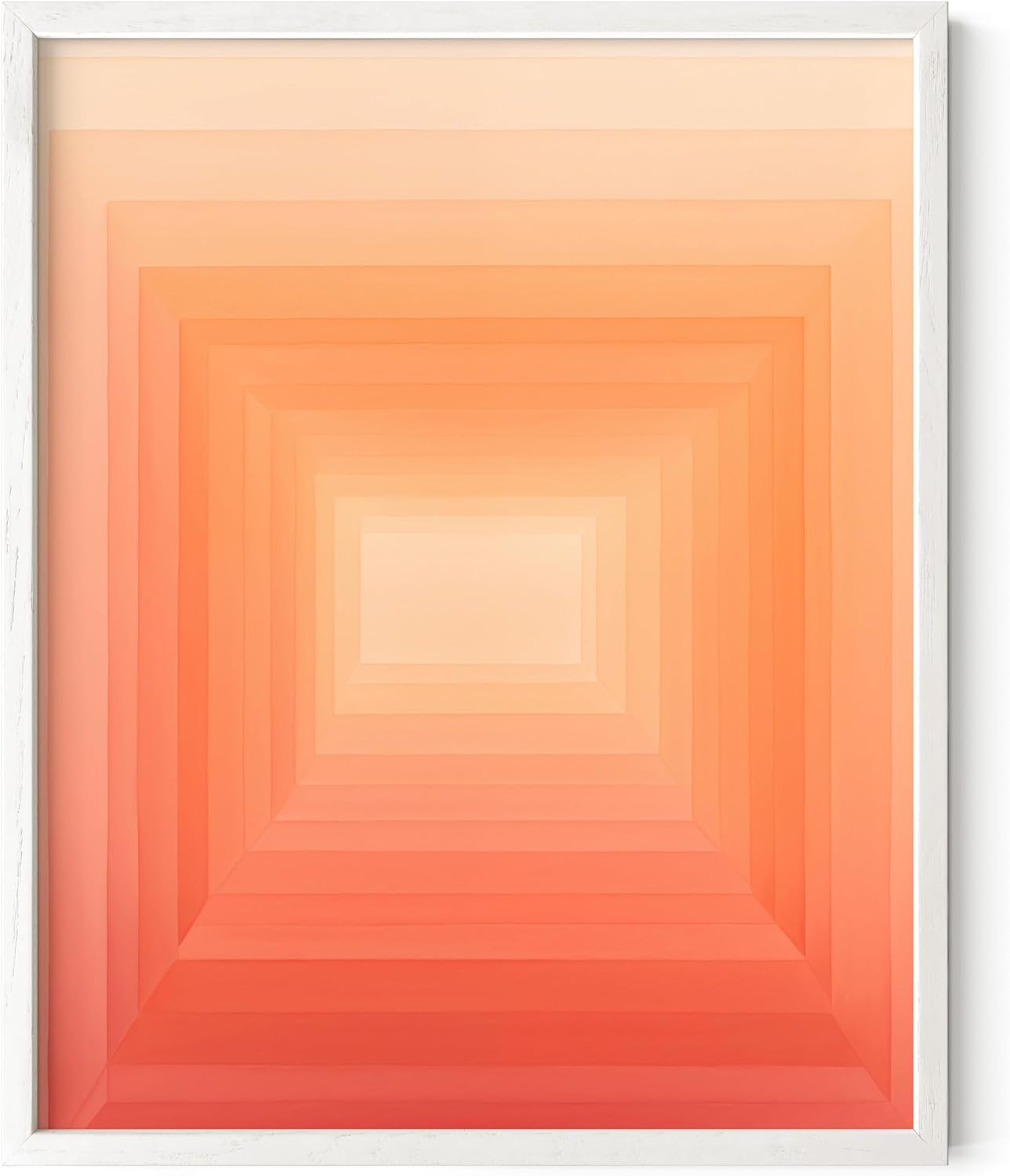 HAUS AND HUES Pink Geometric 2 Art Print with White Oak Frame 16x20