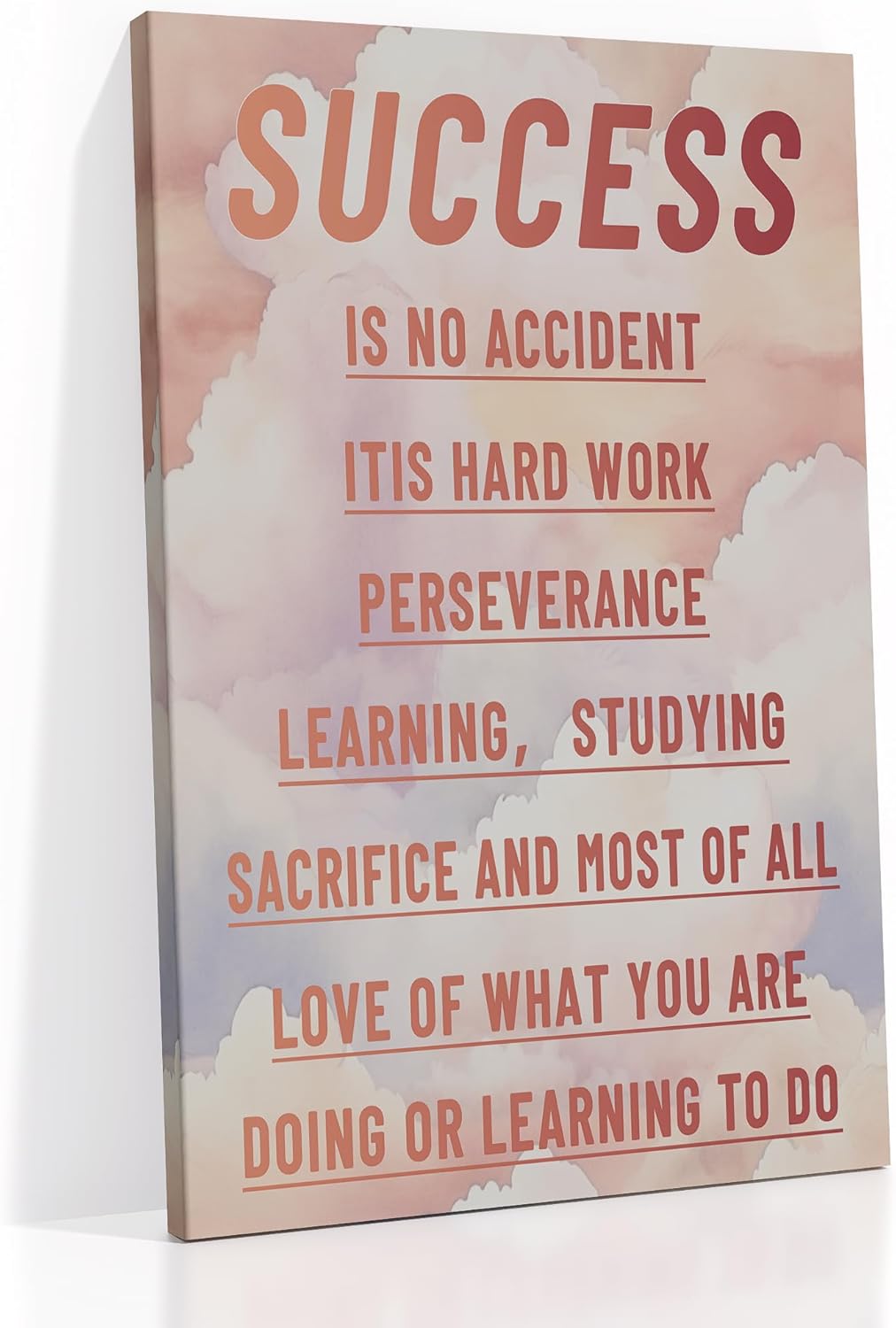 Inspirational Canvas Wall Art Decor Motivational Entrepreneur Quotes Poster Print Positive Painting Framed Artwork for Home Bathroom Office Wall Picture Decoration Ready to Hang [12''Wx18''H]