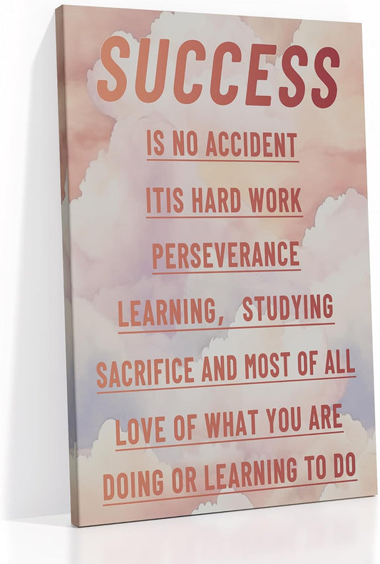 Inspirational Canvas Wall Art Decor Motivational Entrepreneur Quotes Poster Print Positive Painting Framed Artwork for Home Bathroom Office Wall Picture Decoration Ready to Hang [12''Wx18''H]