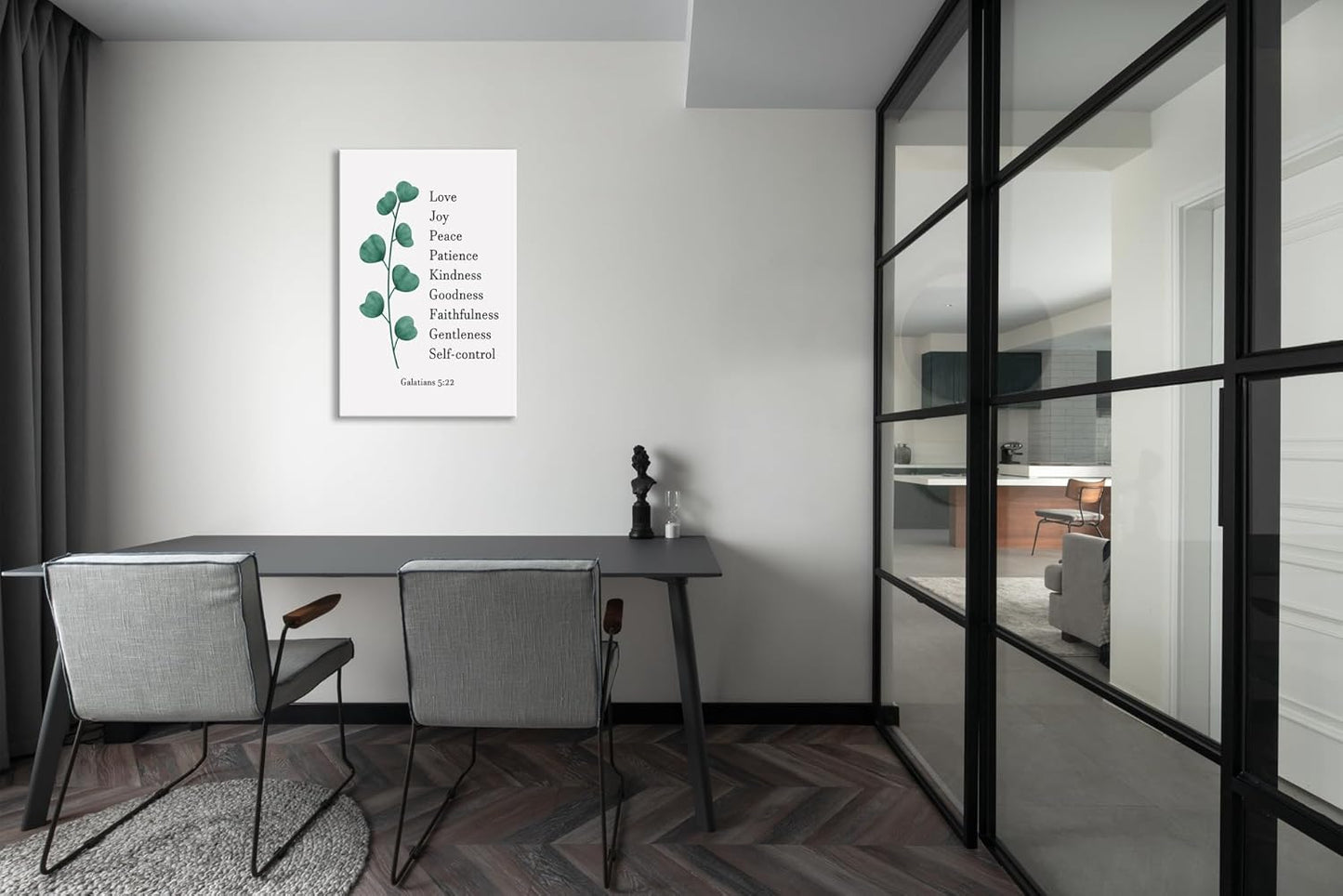 Inspirational Wall Art Motivational Canvas Christian Poster Print Inspiring Galatians 5:22 Quotes Modern Painting Picture Office Wall Decor Artwork Framed Living Room Gym Decor[24''W X 36''H]