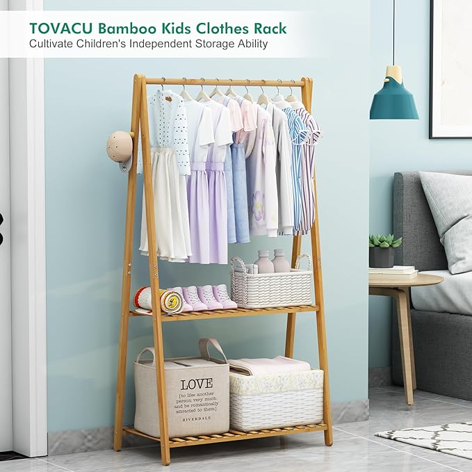 Hanging Plant Shelf Indoor Outdoor Plant Stands Wood Flower Stand 2 Tiered Bamboo Plant Shelves Holder Rack for Patio Balcony Garden (Tall,50 inch)