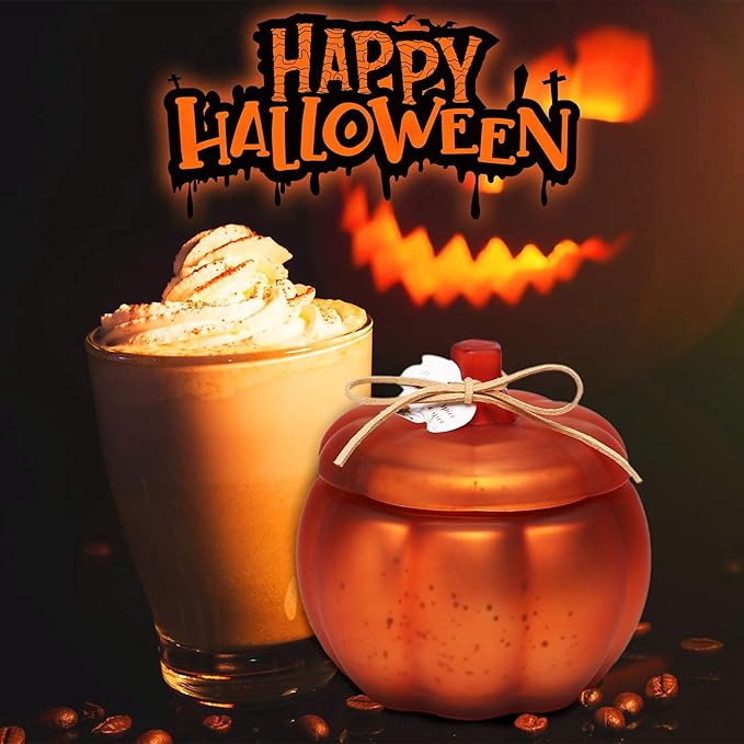 2025 Cinnamon Pumpkin Candle, Pumpkin Fall Candle, Thanksgiving Fall Table Centerpiece, Farmhouse Pumpkins Shaped Candles for Harvest Time Home Decor, 12oz