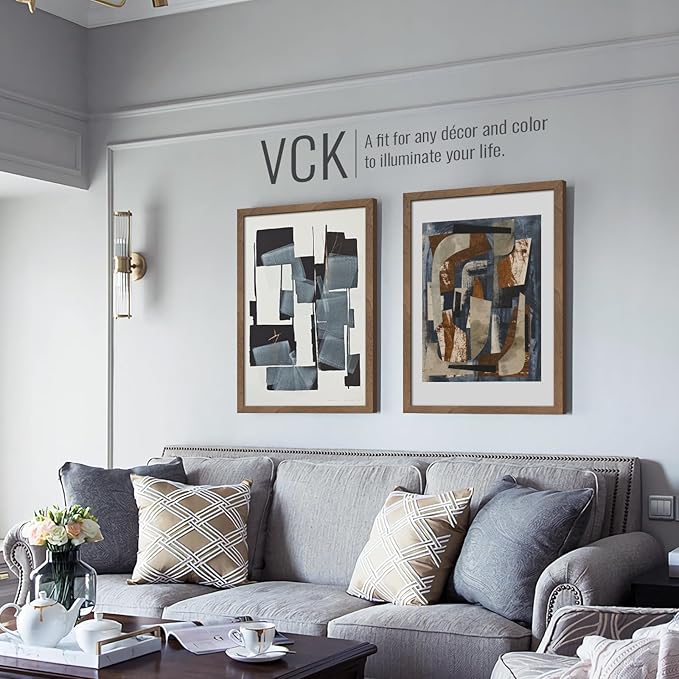 VCK 20x30 Frame for Poster & Picture - Brown Walnut 3 pk, Natural Wood Grain Solid Wood Wall Gallery Frame