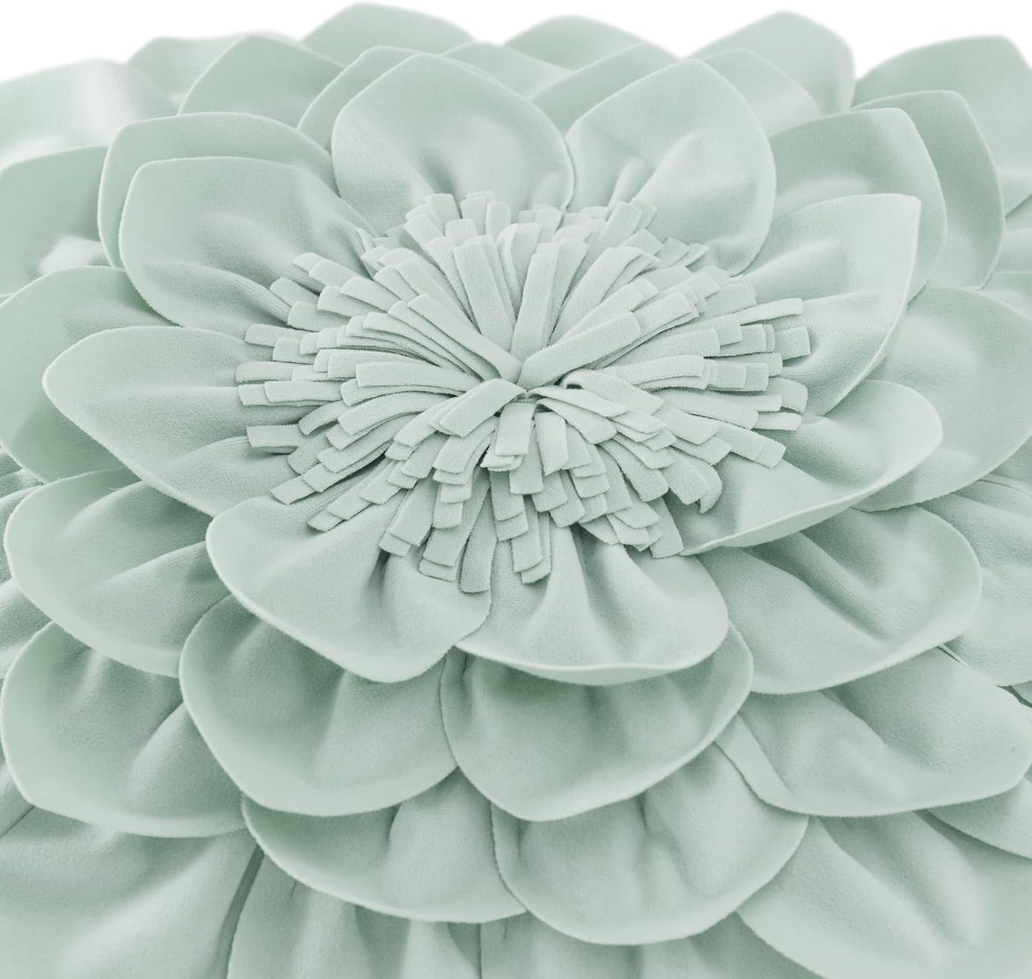 Decorative 3D Flower Throw Pillow Covers Handmade Pillowcases for Sofa Bed Home Room Decor 18 x 18 Inch Apple Green