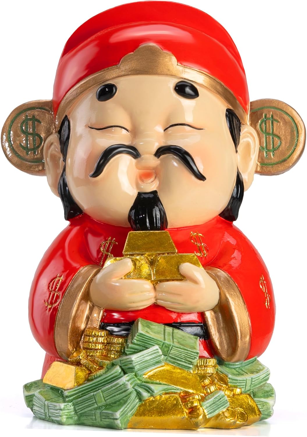 Feng Shui Wealth Statue, God of Wealth Collectible Figurine Deco Your Home, Office, Company, and Store, Bringing Good Luck and Money as a Symbol of Good Fortune