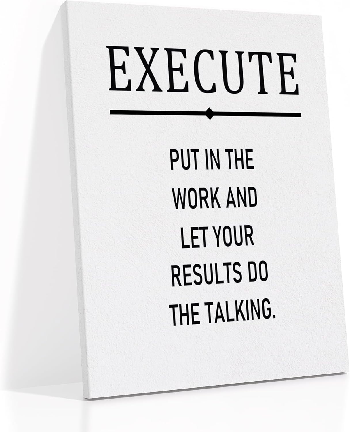 Execute Office Motivational Canvas Wall Art Large Poster Inspirational Quotes Picture Painting Wall Decor Artwork for Modern Home Living Room Office Gym Library Stretched and Framed [30''W X 40''H]