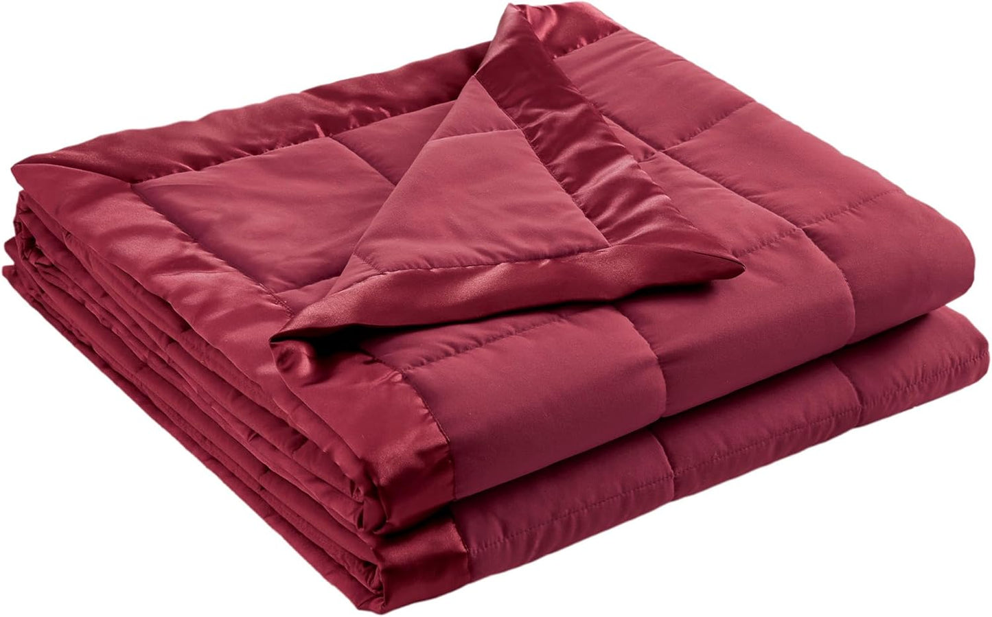 Madison Park Windom Down Alternative Blanket, Premium 3M Scotchgard Moisture Wicking Treatment, Lightweight and Soft Bed Cover For All Season, King, Satin Trim, Burgundy