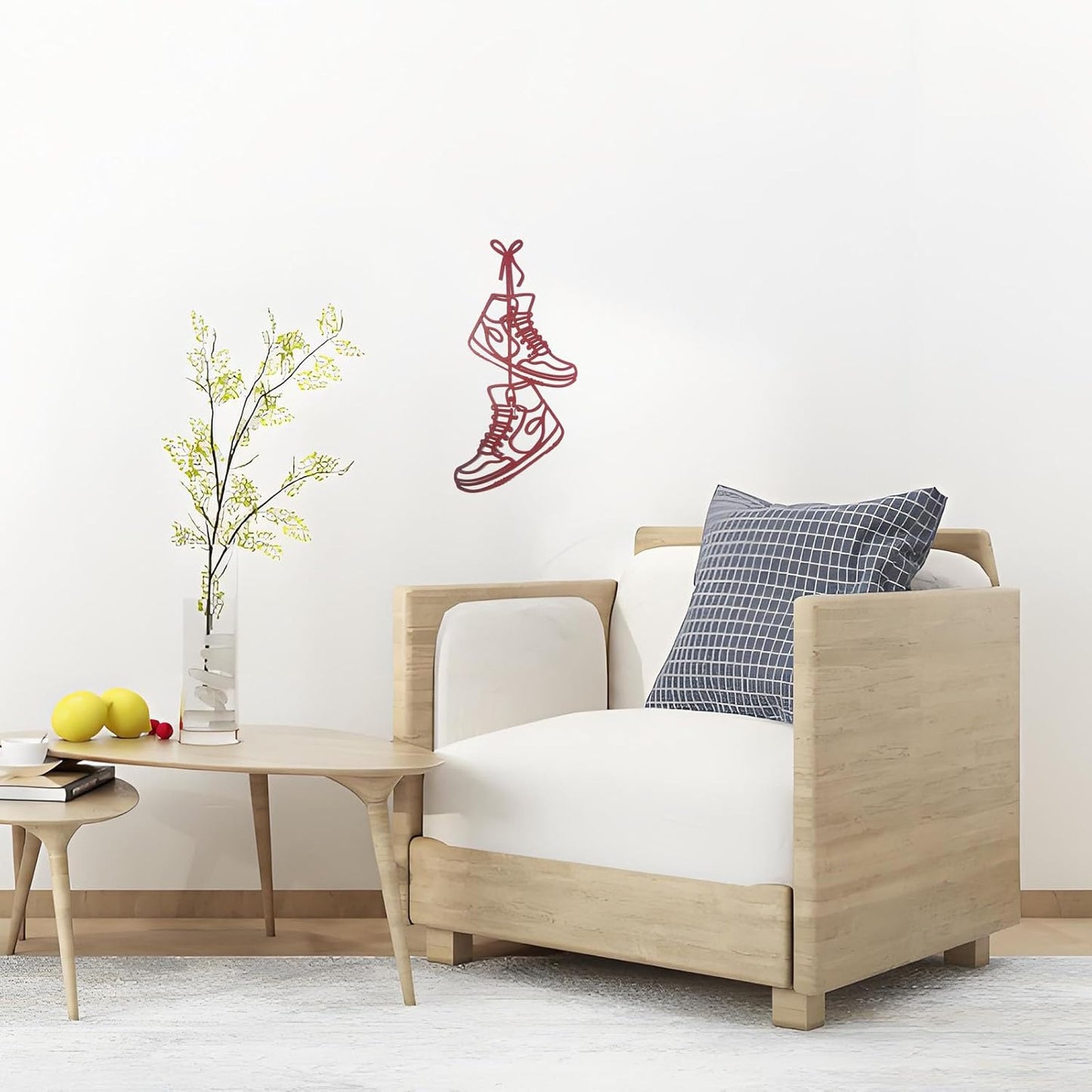 FZFQWRSH Metal Sneaker Wall Sculpture Art - Modern Boys & Teens Room Decor for Bedrooms, Unique Graduation Gift for Sneaker Lovers, Durable Home Décor Accent with Sports Theme