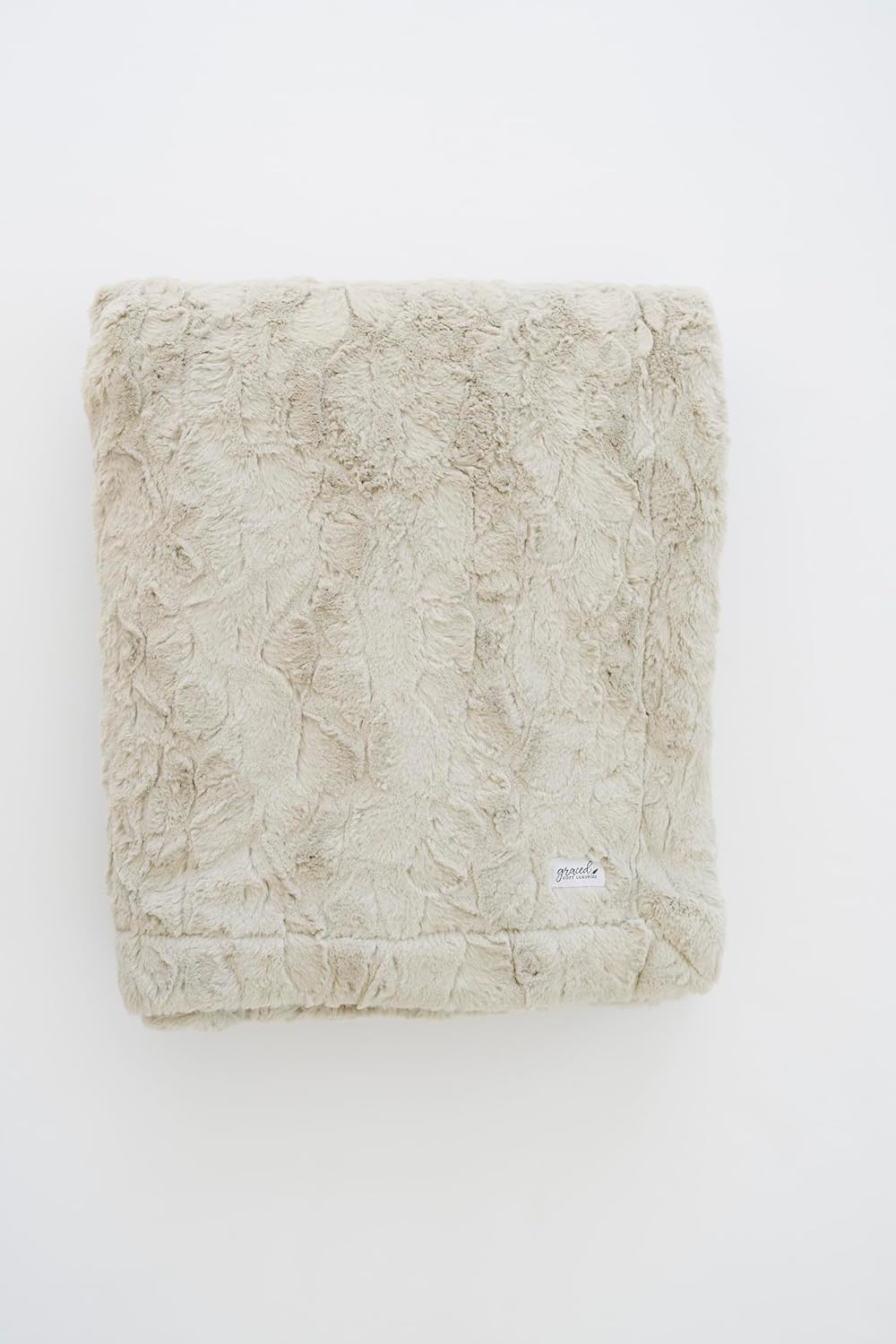 GRACED SOFT LUXURIES Feather Extra Large Faux Fur Throw Blanket | Ultra Soft & Fluffy 60x80 inches | Cozy, Thick & Warm | Perfect for Bed, Couch, and Lounging for Kids & Adults | Feather Gray