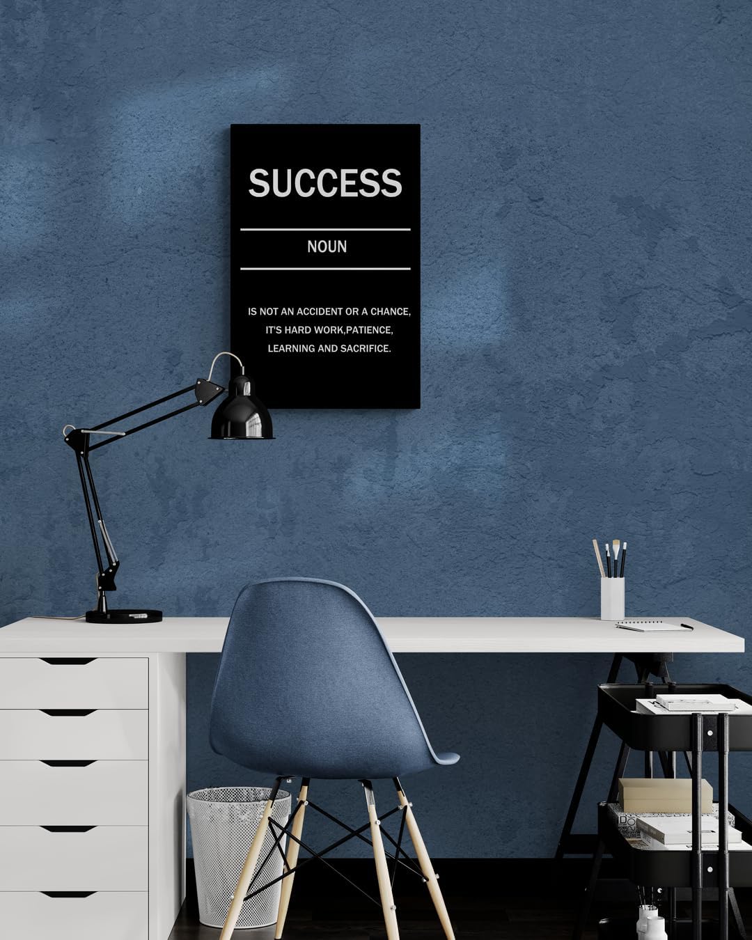 GoForArt Motivational Canvas Wall Art, Famous Quote Inspirational Prints Wall Decor, SUCCESS Poster for Office Living Room, Bedroom Dining Room Artwork Home Decoration 12x18in