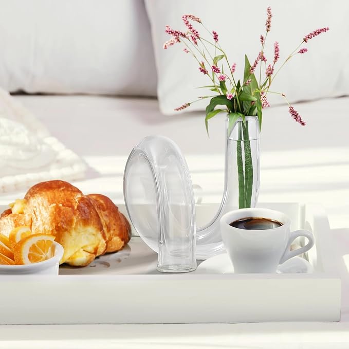 Joeyan Handmade Small Glass Flower Vase,Decorative Geometric Glass Bud Vase for Modern Home Centerpieces Living Room Office,4.72" Abstract Clear Vase for Single Flower and Dry Flowers