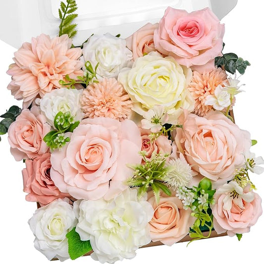 TINGE TIME Fake Flowers Artificial Flowers Peonies Bulbous Chrysanthemum Daisy Hydrangea Sunflower Violets Dahlia Daffodils Epiphyllum Orchid Cherry Blossom Camellia Leyaron (Pink)
