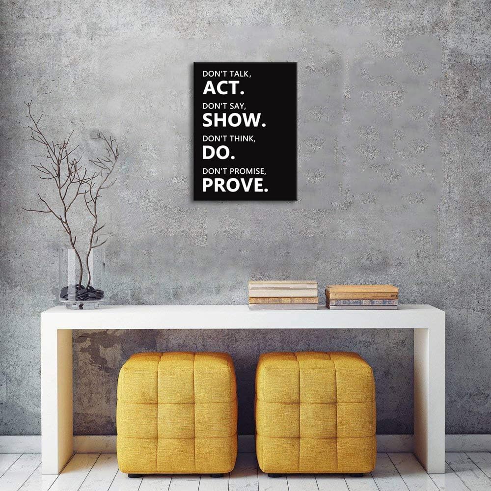 Inspirational Canvas Wall Art Motivational Entrepreneur Quotes Modern Inspirational Poster Print Artwork Painting Inspiring Picture for Home Office Decoration Living Room Wood Framed[18''W X 24''H]