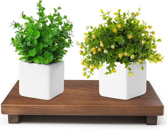 Wood Riser For Display Walnut Wood Pedestal Stand, farmhouse decor Soap Tray, Displays Your Plant Bottles Candles for Your Home Kitchen (Large, 12 x 7.1 x1.57Inch)