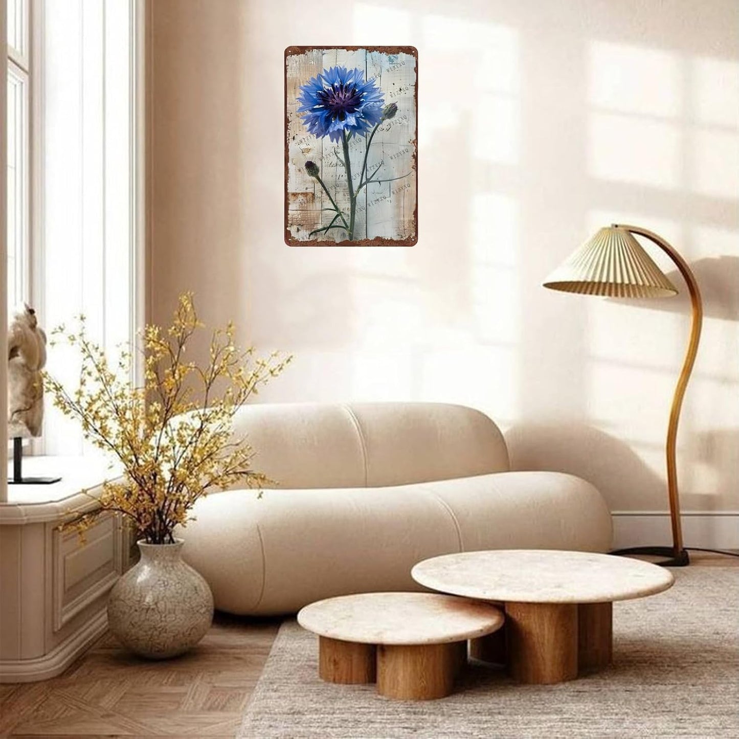 Metal Signs Wildflower Vintage Metal Tin Sign for Home Office Kitchen Bar Cafe Garden Wall Decor 12x8 Inch