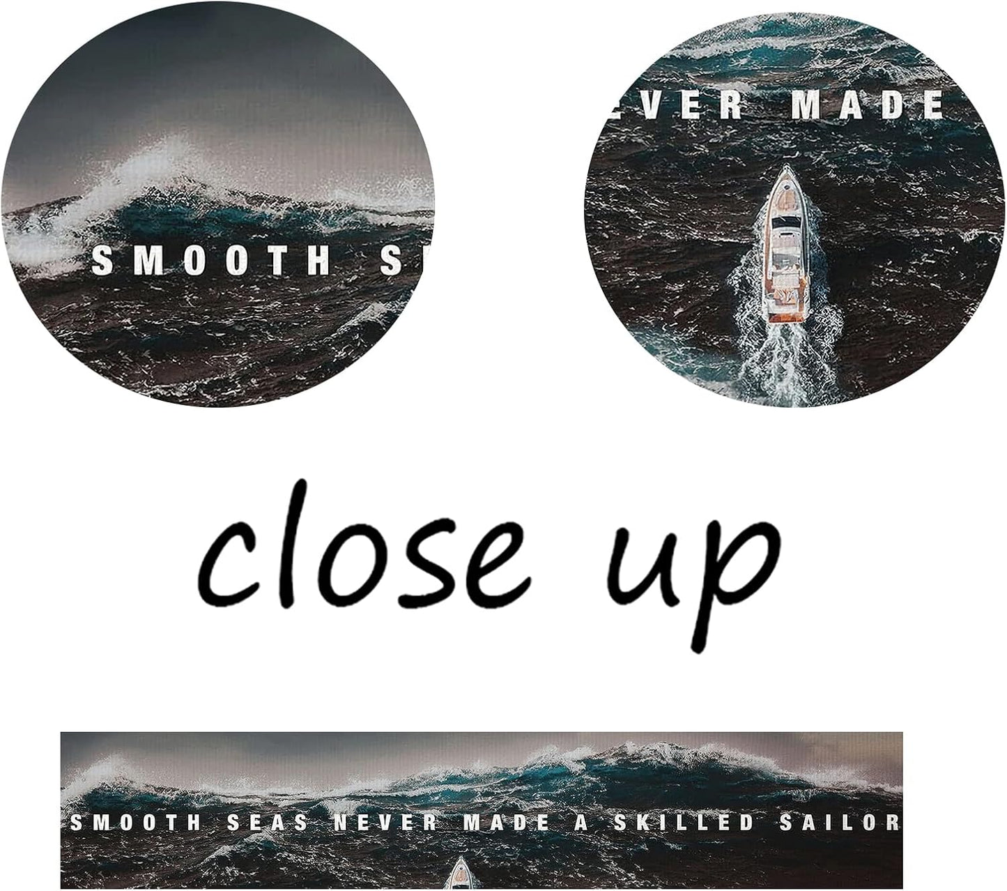 GoForArt Inspirational Canvas Wall Art, Famous Quote Prints Motivational Wall Decor, Boat Sea Poster for Office Living Room, Ocean Bedroom Dining Room Artwork Home Decoration 36x16in