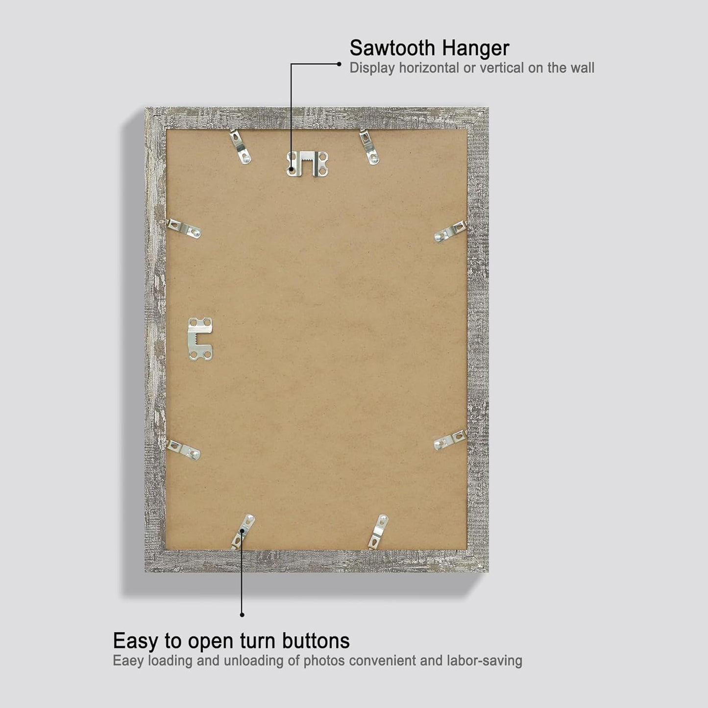 iRahmen 10x14 Picture Frame Set of 4 with Tempered Glass, Distressed Moss Green Frames Display 8x12 Picture with Mat or 10 x 14 Without Mat, Rustic Wood Photo Frames for Wall Mounting