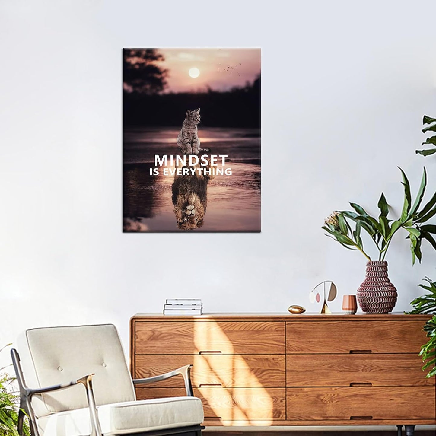 GoForArt Dream Big Motivational Canvas Wall Art, Inspirational Famous Quote Bedroom Living Room Decor, Positive Modern Landscape Mountain Office Dorm Room Poster Print (Inspirational-14, 18.00" x 24.00")