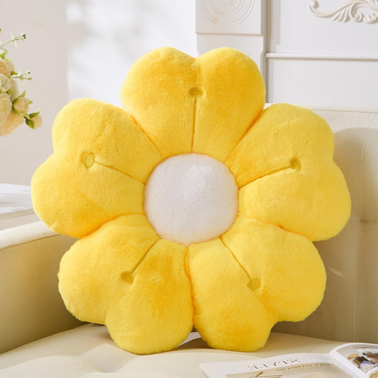 Flower Pillow,Cute Daisy Pillow 15.7In Yellow Flower Shaped Plush Throw Pillow Decorative Cushion for Home Bedroom Sofa Chair Couch Decor