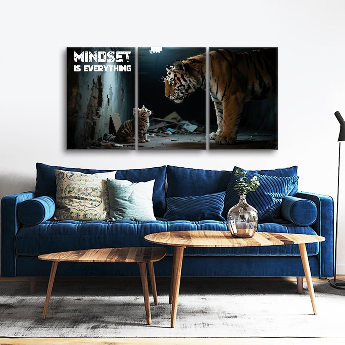 Inspirational Wall Art Positive Entrepreneur Print Poster Quotes Motivational Picture Painting Modern Wooden Framed for living room Office Gym Artwork Stretched and Framed [72''Wx36''H]