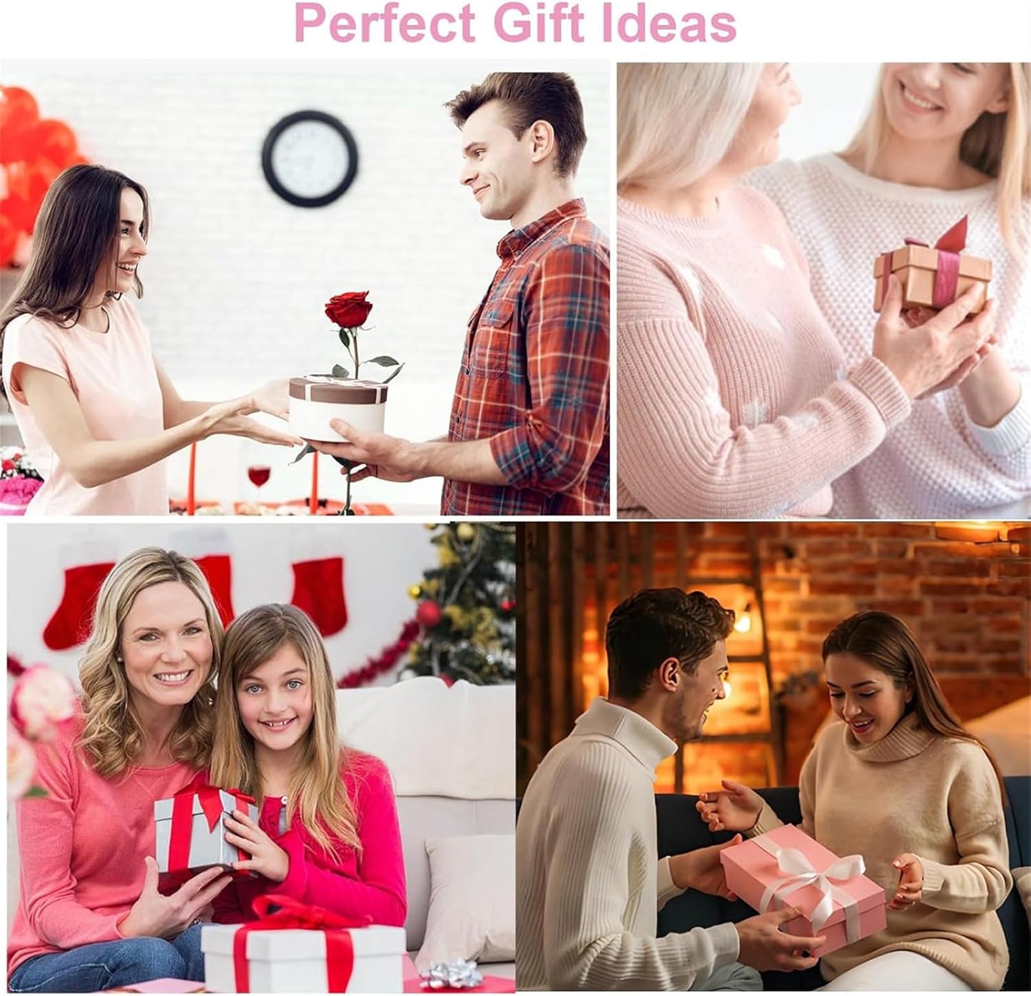 Crochet Flower Bouquet Blanket Coasters, Handmade Knitted Finished Rose Tabletop Potted Flowers,Crochet Rose Romantic Knitted Gift for Girls Mom for Birthday,Anniversary,Valentines,Home Decor,Pink