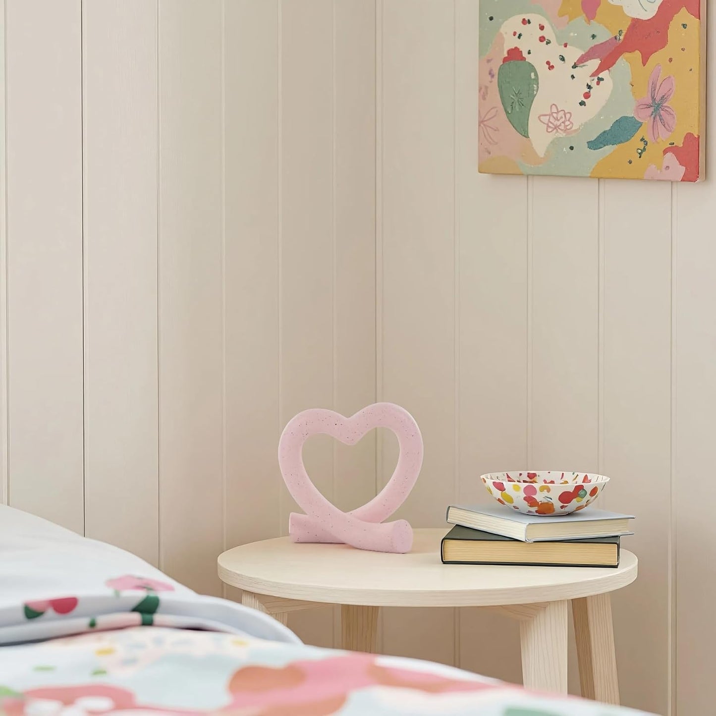 Heart Sculpture Home Decor - Love Line Modern Aesthetic Statue - Unique Ornaments Decorations for Living Room, Coffee Table, Bedroom, Shelf - Romantic Gifts for Lover