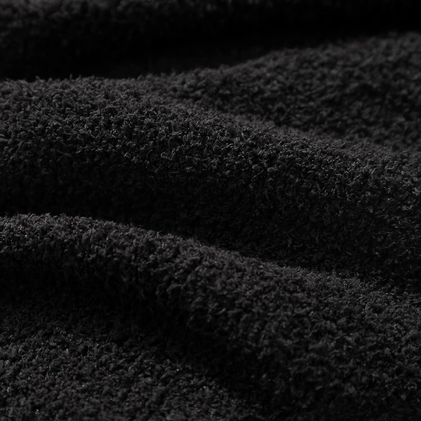 bearberry Super Soft Fluffy Throw Blanket Lightweight Cozy Warm Throw Blankets for Couch Bed Sofa All Season (Black, 40”x50”)