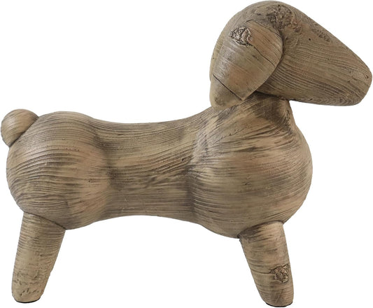 Hymmah Dog Home Decor Statue Rustic Home Decorations for Living Room, Boho Sculpture Resin Animal Collectible Figurines for Indoor Decor