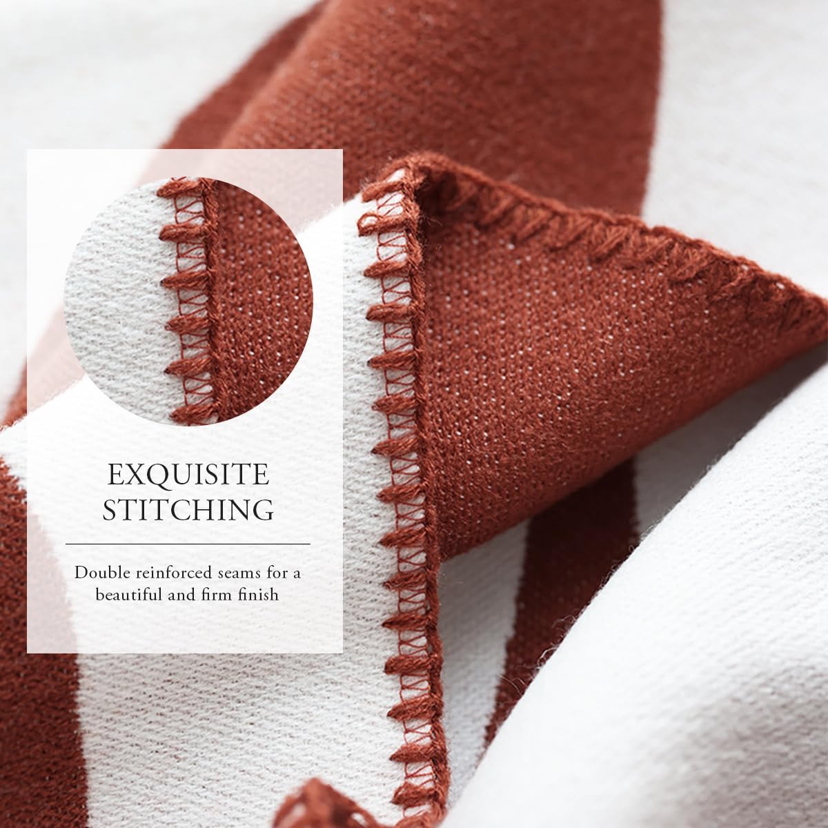 Faux Cashmere Throw Blanket Geometric Leaf Pattern Vintage Nordic Style Soft Warm Blanket for Office Car Leisure Travel Tapestry Decorative Throw for Sofa Couch Bed Settee 130 x 180 cm