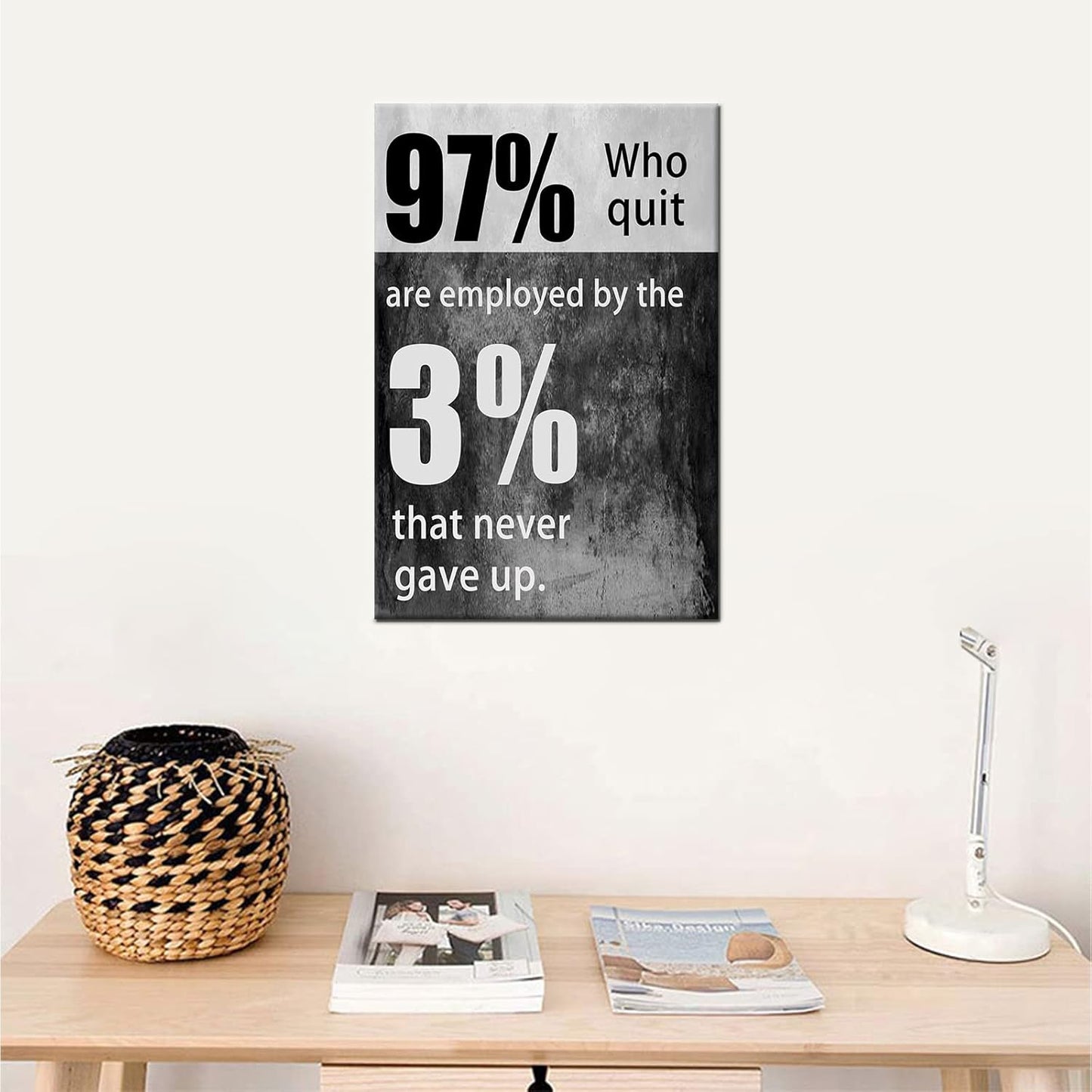 GoForArt Dream Big Motivational Canvas Wall Art, Inspirational Famous Quote Bedroom Living Room Decor, Positive Modern Landscape Mountain Office Dorm Room Poster Print (Motivational-05, 12.00" x 18.00")