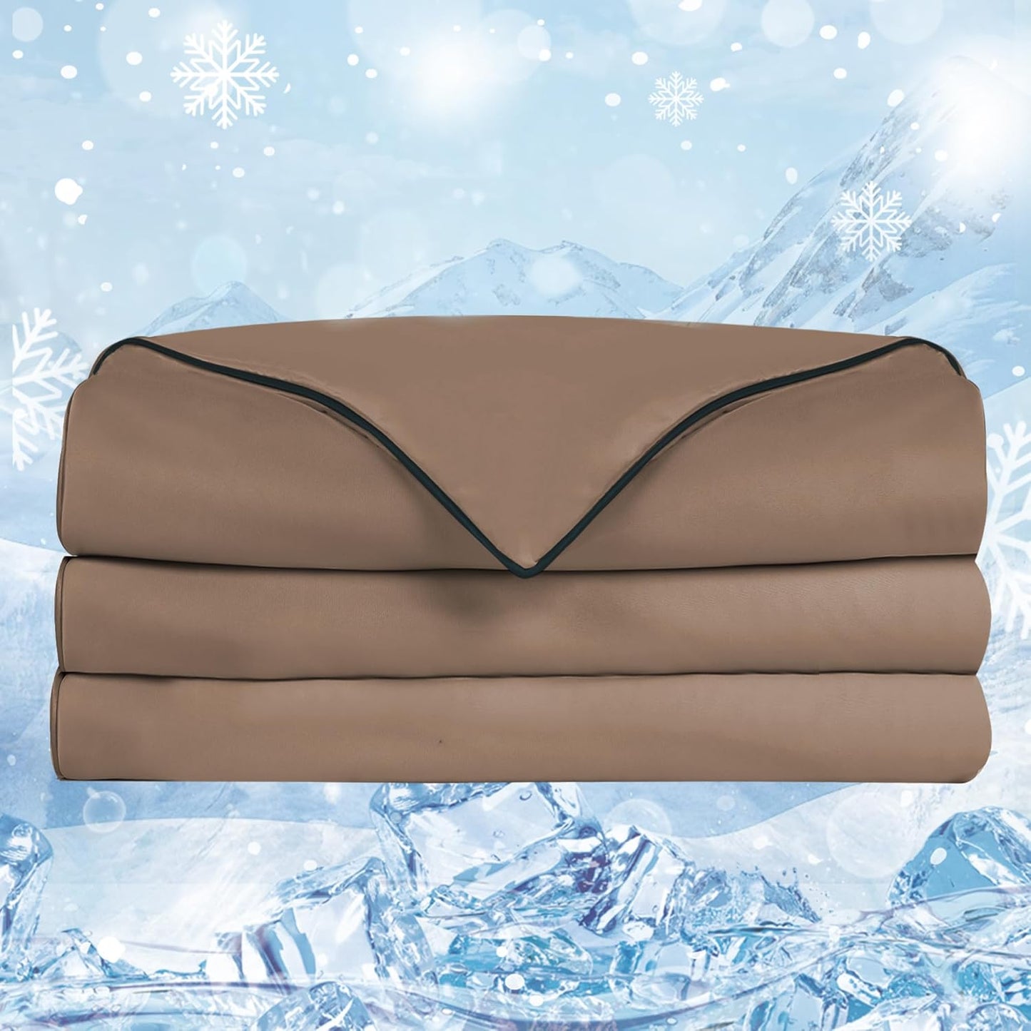 Cooling Blanket Twin Size for Hot Sleepers, Silky-Soft & Cool Fiber, Double-Sided Cold Blanket for Night Sweats, Single Size All-Season Comfort, 60" x 80", Terracotta