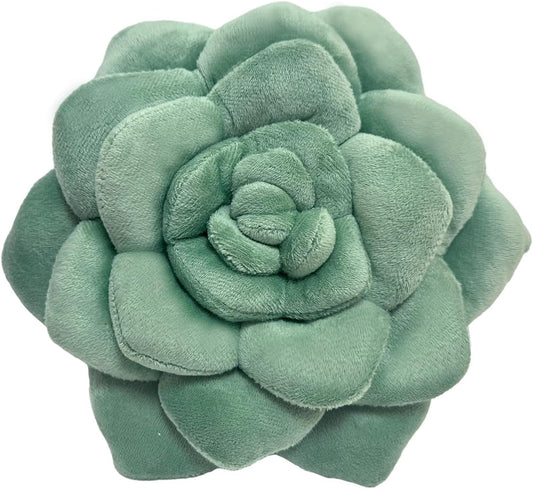 Fleshy Greenery Plush Cushion – Hand-Stitched 3D Flower Throw, Botanical-Shaped Accent for Bedroom, Living Room, and Home Décor,25cm/9.8in