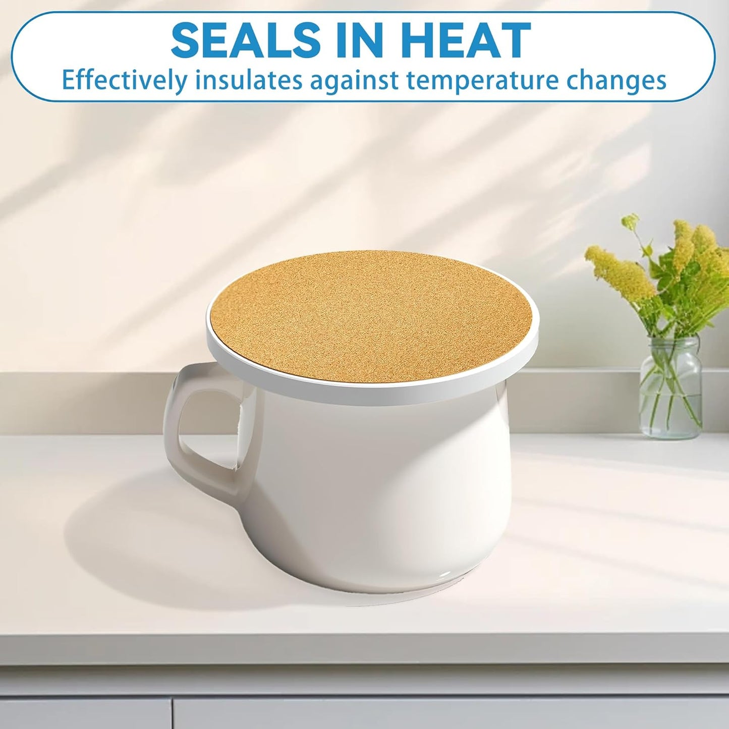 Drinks Coasters Set of 4, Inspirational Positive Quotes Round 4" Cup Coasters, Absorbent Ceramic Stone Coasters with Cork Base, Cute Coasters for Table Home Décor, Ideal Gifts for Women Men