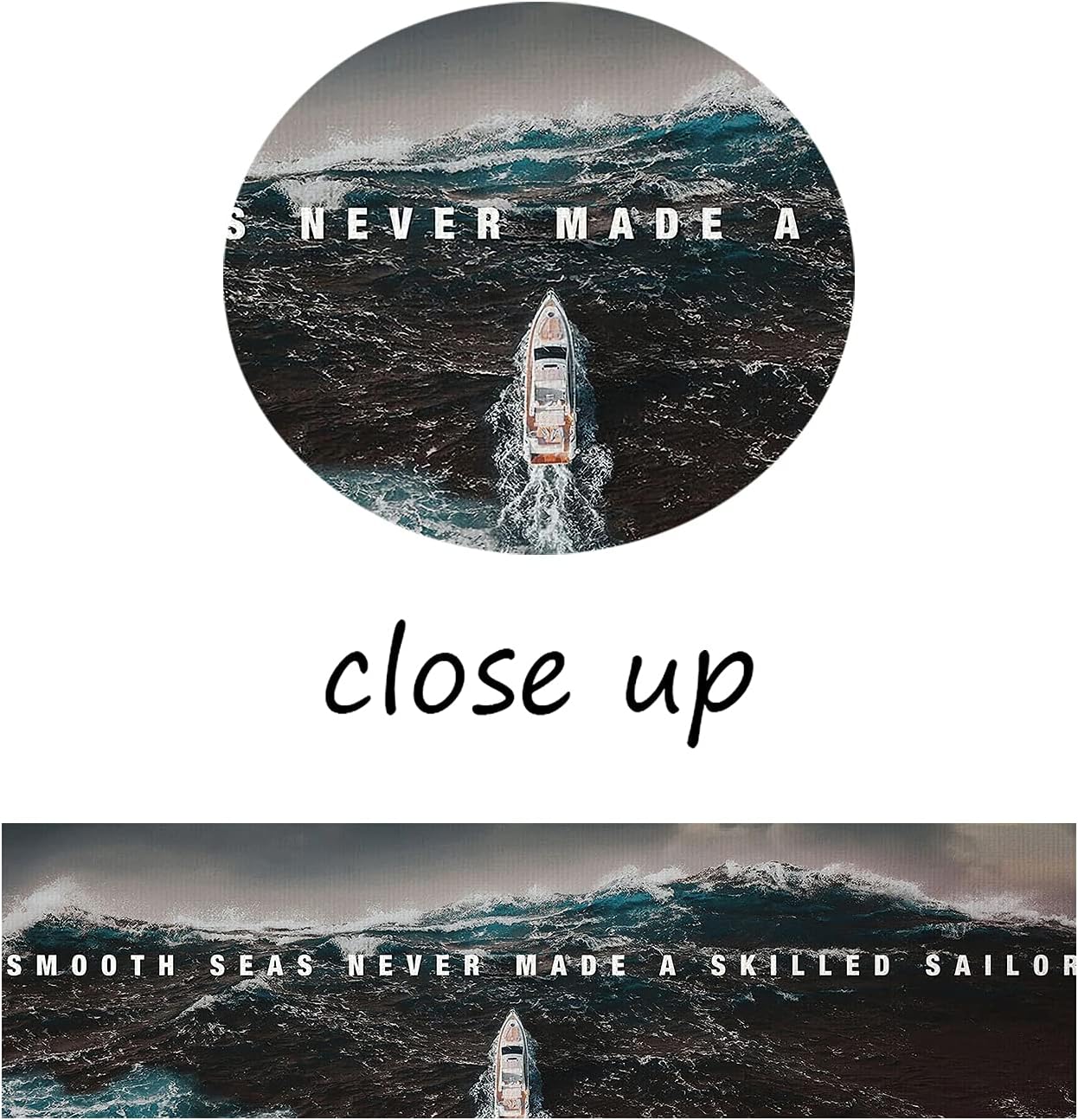 GoForArt Inspirational Canvas Wall Art, Famous Quote Prints Motivational Wall Decor, Boat Sea Poster for Office Living Room, Ocean Bedroom Dining Room Artwork Home Decoration 18x24in