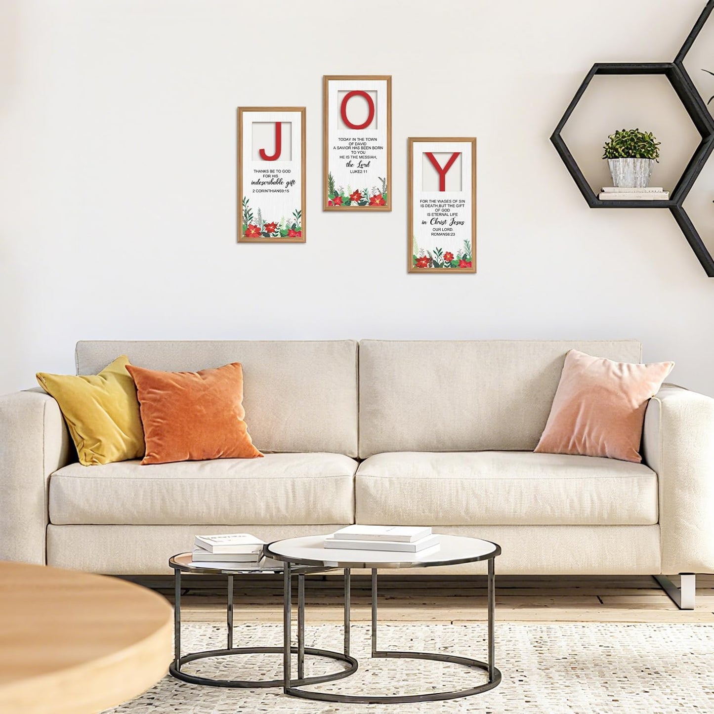 IARTTOP 3 Pcs Boho Scripture Wall Decor Bible Verse Wooden Wall Art Bohemian Minimalist Hanging Decor Religious Christian Artwork for Christmas Church Prayer Bedroom Decoration 7.9 x15.8 Inch