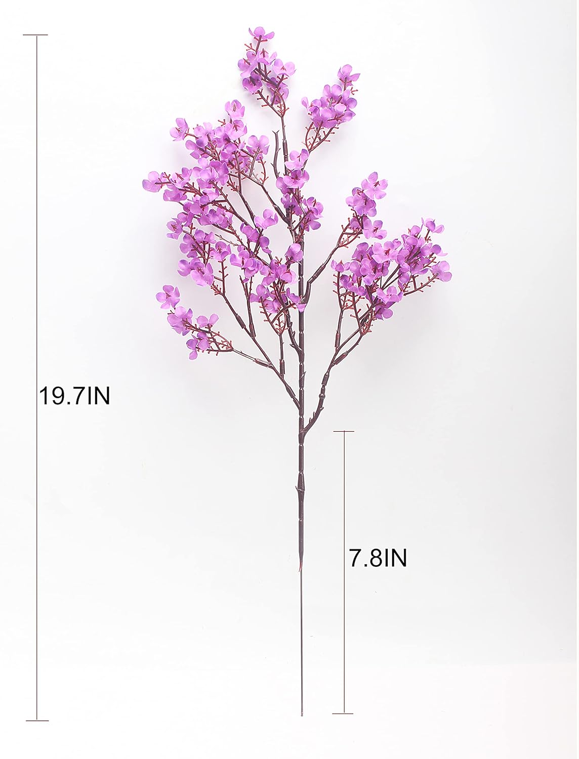 JAKY-Global Babys Breath Fabric Cloth Artificial Flowers 6 Bundle European Fake Silk Plants Decor Wedding Party Decoration Bouquets Real Touch DIY Home Garden(Purple)