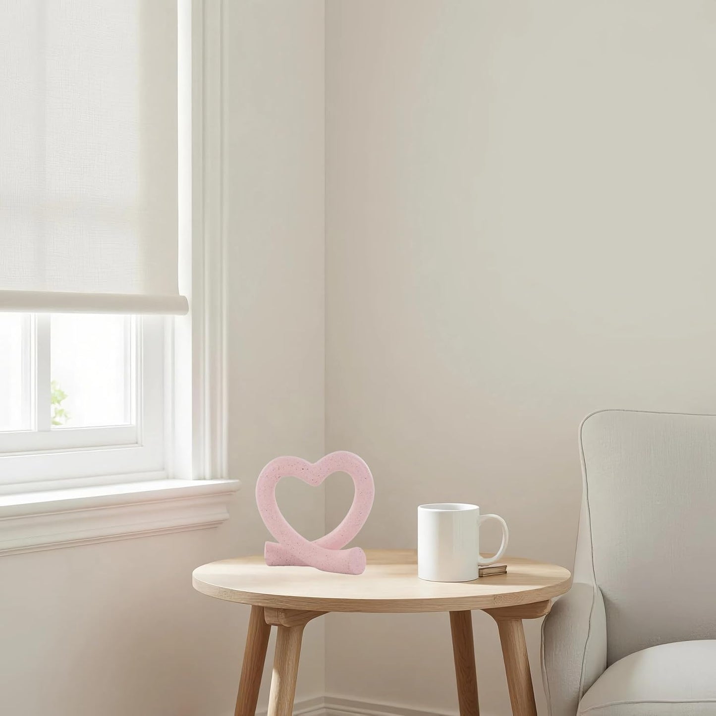 Heart Sculpture Home Decor - Love Line Modern Aesthetic Statue - Unique Ornaments Decorations for Living Room, Coffee Table, Bedroom, Shelf - Romantic Gifts for Lover