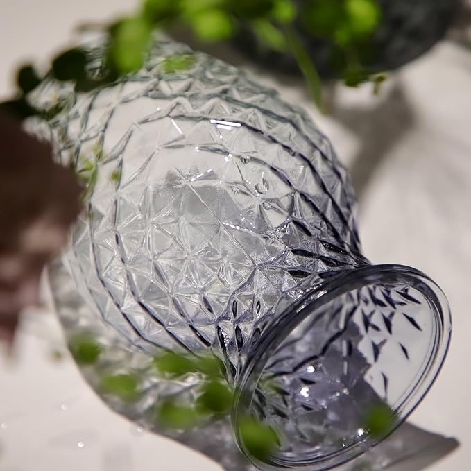 Vase for Flowers Small Glass Vases for Home Decor Table Centerpieces Living Room Bedroom Bookshelf Kitchen Modern Office Wedding Decoration Vintage Flower Vases Grey White