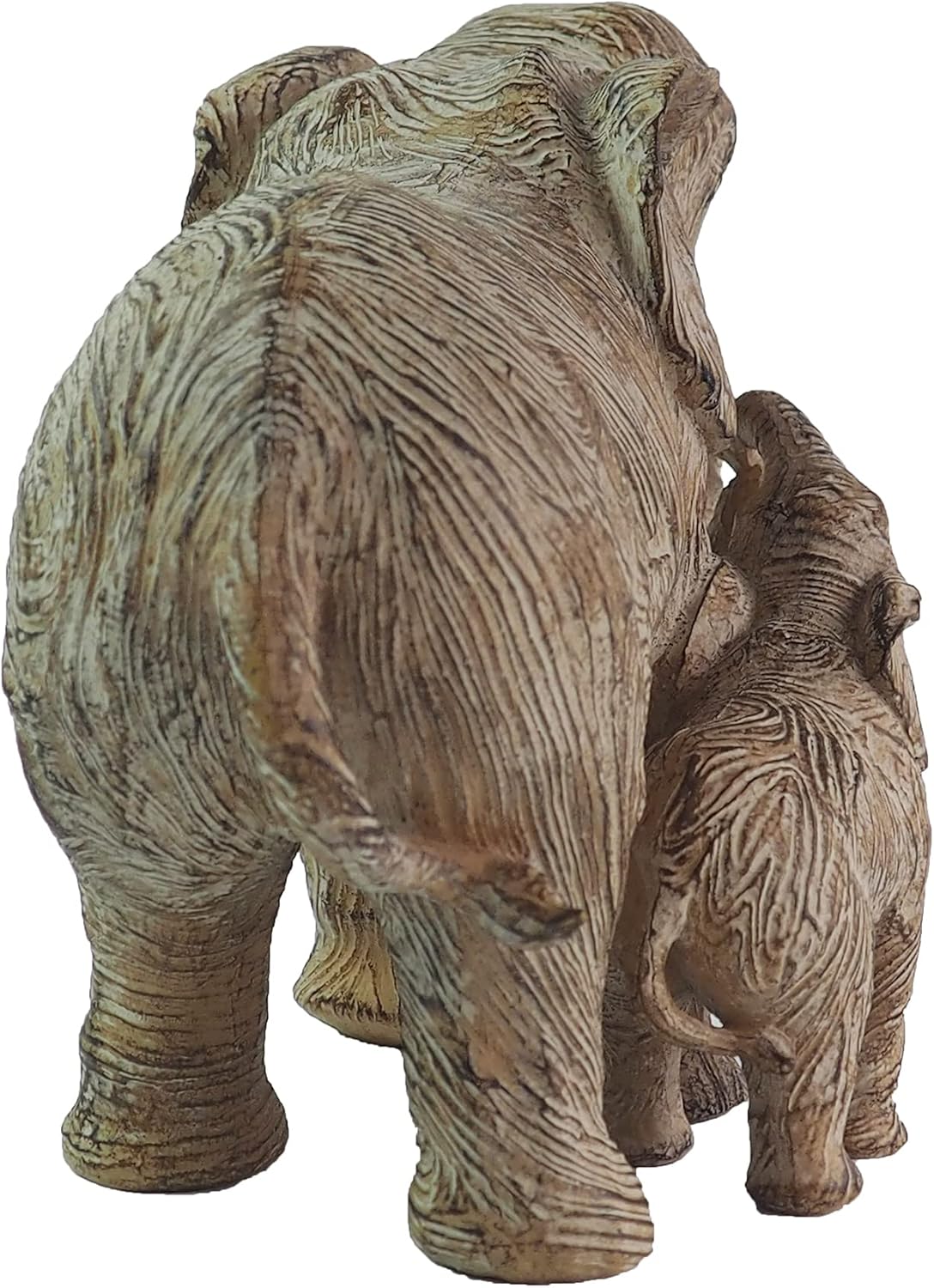 Hymmah 11 * 9inch Elephant Home Decor Statue Rustic Home Decorations for Living Room, Boho Sculpture Resin Animal Collectible Figurines for Indoor Decor