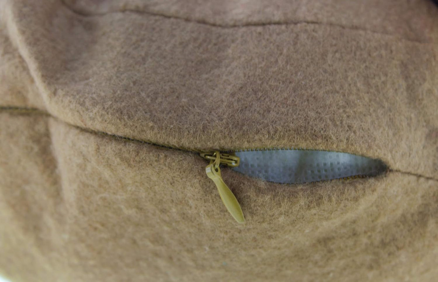 Fennco Styles Handmade 3D Heart-Shaped Petals Flower Decorative Throw Pillow Cover Only - 13" Round Mocha Floral Pillow Case for Couch, Home Décor and Holiday, Housewarming Gift