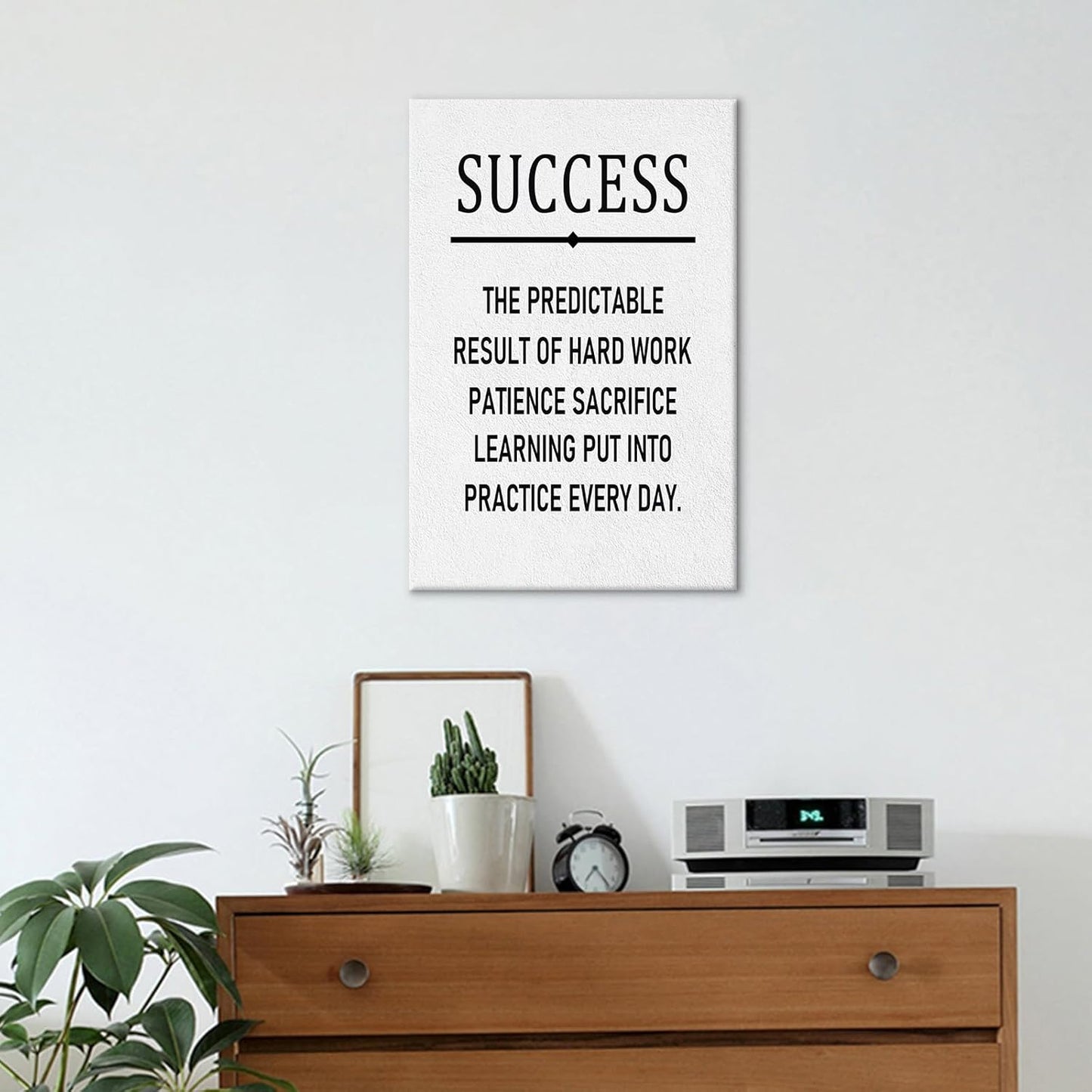 Inspirational Canvas Wall Art Success Motivational Entrepreneur Quotes Poster Print Artwork Picture Painting Wall Decor for Modern Home Bedroom Teens Room Office Stretched and Framed [12''Wx18''H]