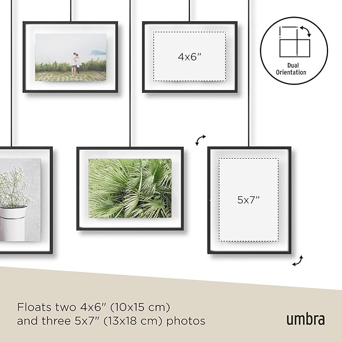 Umbra, Black Exhibit Multi Picture Frame Photo Display
