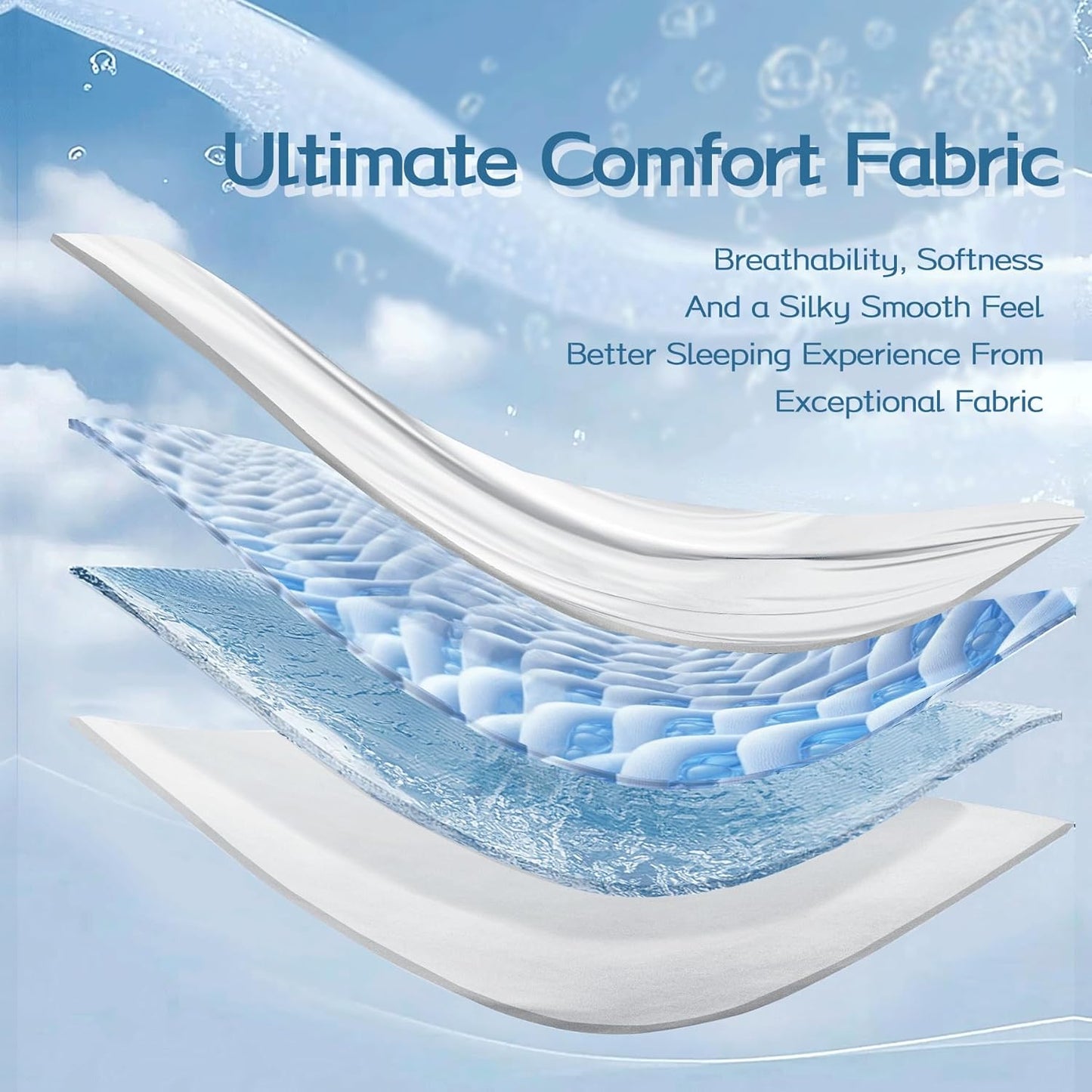 King Cooling Comforter with Tencel™ Fill for Hot Sleepers & Night Sweats - Lightweight, Breathable, Double-Sided Cold Blanket All Season Thin Bedding (White,106"x 90")