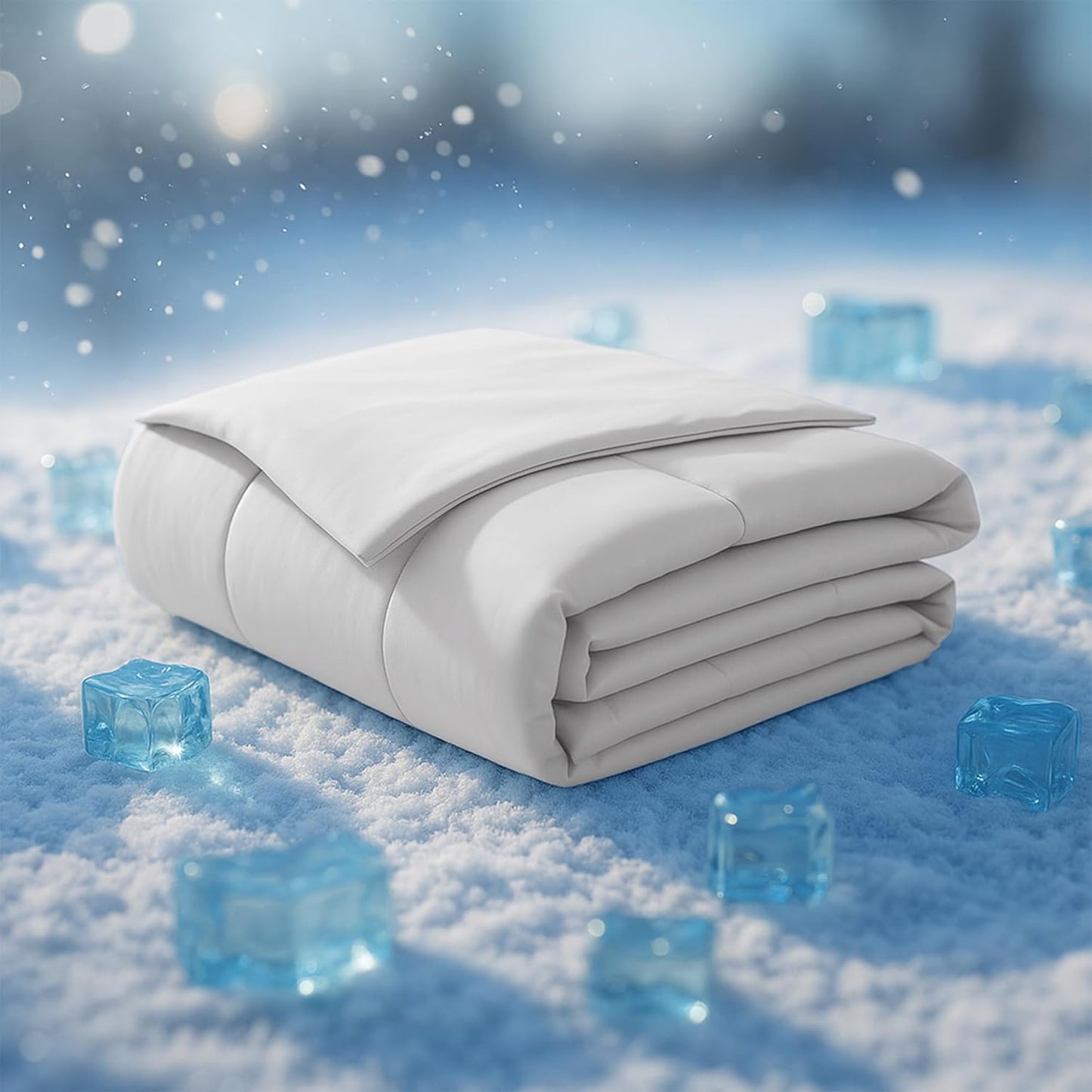 Deconovo Cooling Comforter – Double-Sided Cold Touch for Hot Sleepers & Night Sweats, Lightweight & Breathable, Oeko-TEX Certified, Machine Washable (Cold, Hang-Dry) – Grey, 90x90 Inch