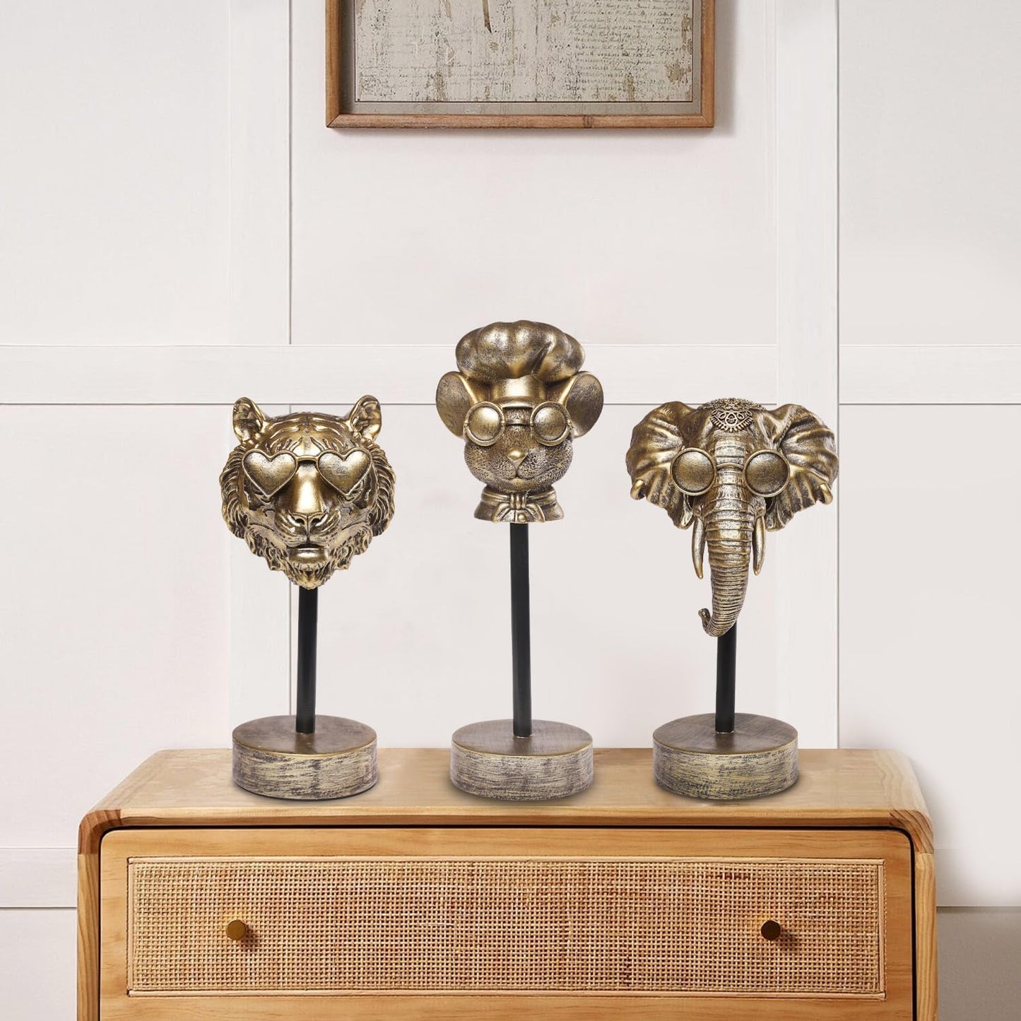 Handcrafted Resin Sculpture (Rat)- Statue Decoration Modern Home Decor Accent, Trending Living Room & Office Decor, Elegant Tabletop & Shelf Decor for Desk, Bookshelf, Nightstand