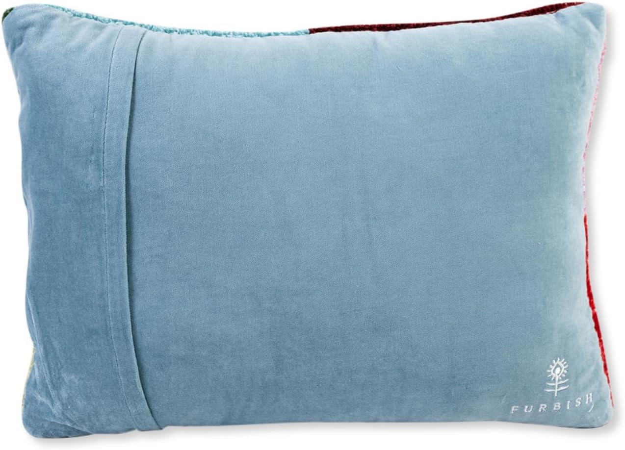 FURBISH Hook Decorative Throw Pillow - WTF - 12"x16" - Small Embroidered Designer Pillow for Living Room, Couch, Sofa, Chair & Bed - Eclectic Home Decor