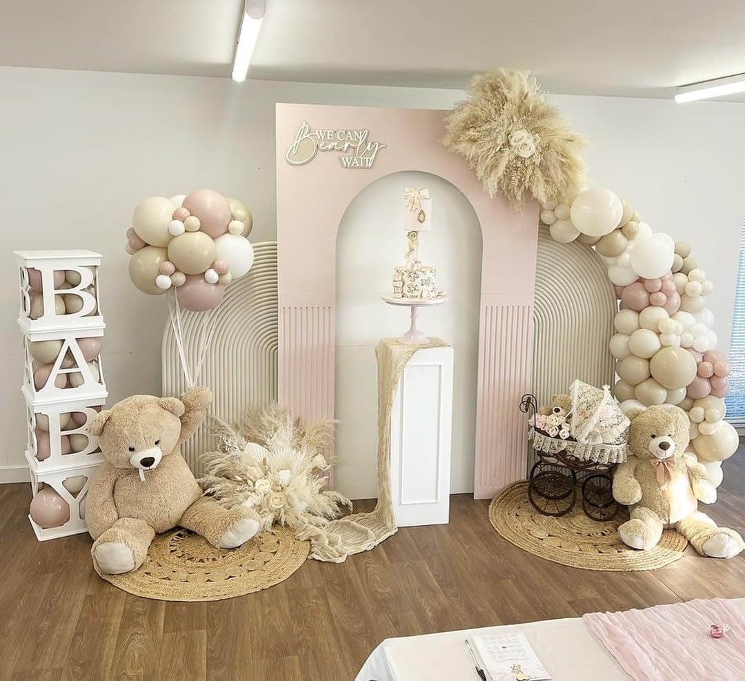 DIY Dried Pampas Wall Decor – Boho Natural Flower Swag with White Roses & Bunny Tails for Wedding Arch or Home Accent(Elegant White Pampas)