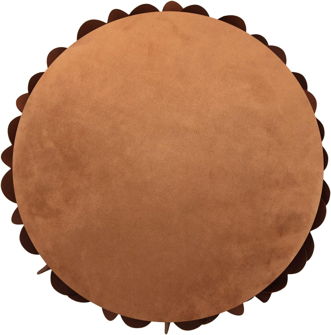 Contempo Lifestyles Flower Pillow – Decorative Pillow 3D Round Throw Pillows for Home Décor – Handmade Sweetheart Flower Pillow for Bed & Couch-Sunflower Pillow - 16 Inch Mocha